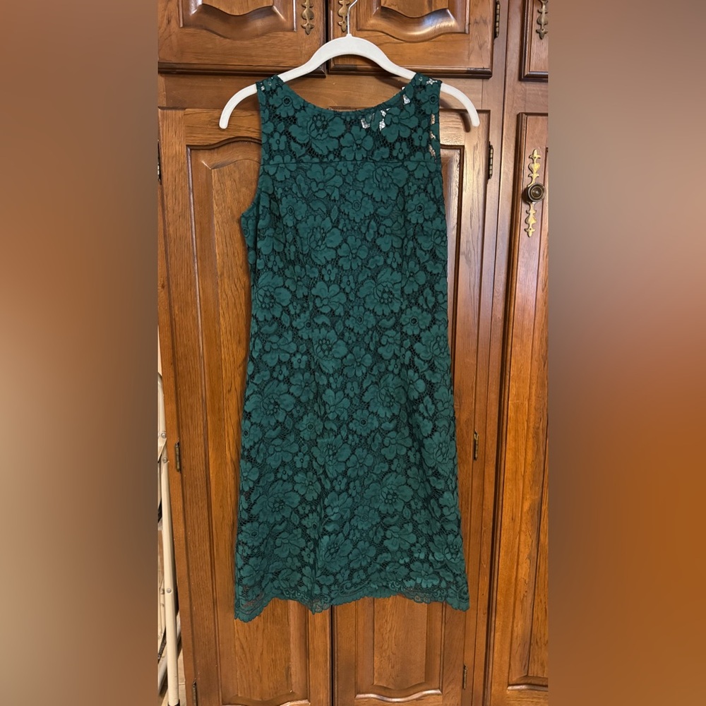 NWOT Lark and Ro Green Lace Dress, size 4